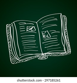 Simple hand drawn doodle of a book