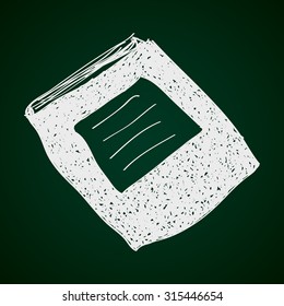 Simple hand drawn doodle of a book