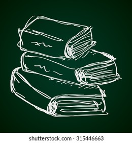 Simple hand drawn doodle of a book