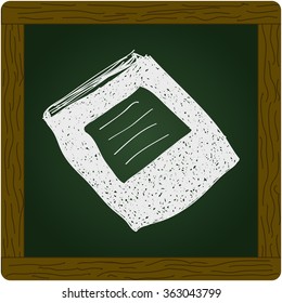 Simple hand drawn doodle of a book