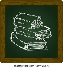 Simple hand drawn doodle of a book