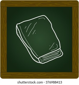 Simple hand drawn doodle of a book