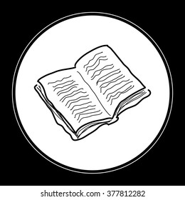 Simple hand drawn doodle of a book