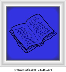 Simple hand drawn doodle of a book