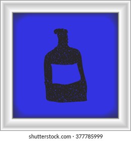 Simple hand drawn doodle of a bottle