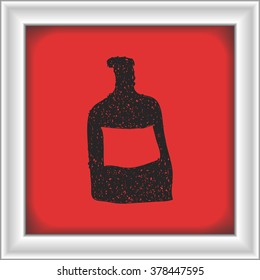 Simple hand drawn doodle of a bottle