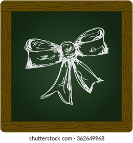Simple hand drawn doodle of a bow