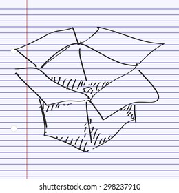 Simple hand drawn doodle of a box