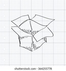 Simple hand drawn doodle of a box