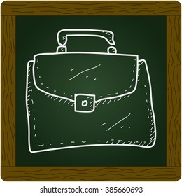 Simple hand drawn doodle of a briefcase