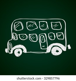 Simple hand drawn doodle of a bus