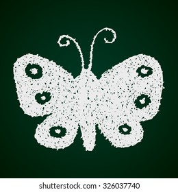 Simple hand drawn doodle of a butterfly