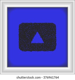 Simple hand drawn doodle of an up button