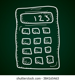 Simple hand drawn doodle of a calculator
