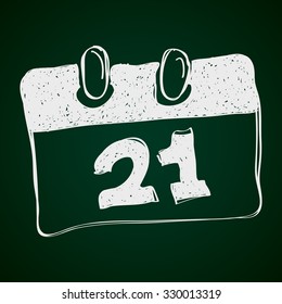 Simple hand drawn doodle of a calendar