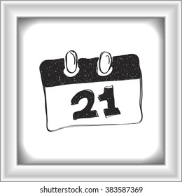 Simple hand drawn doodle of a calendar
