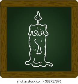 Simple hand drawn doodle of a candle