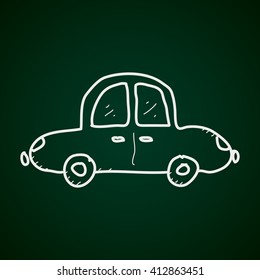 Simple hand drawn doodle of a car