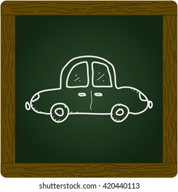 Simple hand drawn doodle of a car