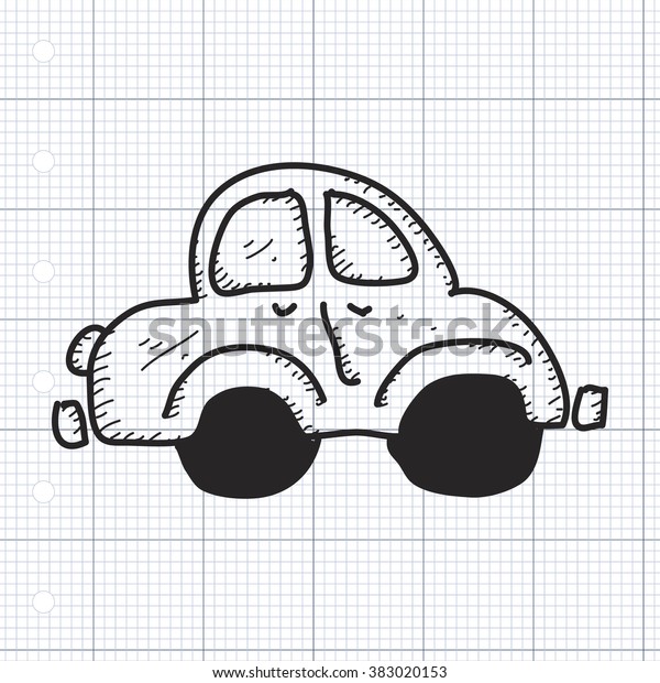 hand drawing doodle car