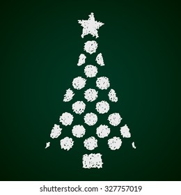 Simple hand drawn doodle of a christmas