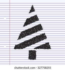 Simple hand drawn doodle of a christmas