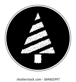 Simple hand drawn doodle of a christmas tree