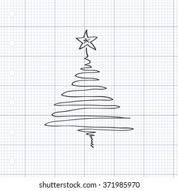 Simple hand drawn doodle of a christmas