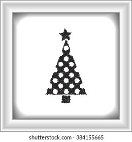 Simple hand drawn doodle of a christmas