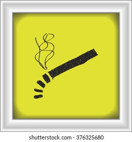 Simple hand drawn doodle of a cigarette