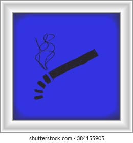 Simple hand drawn doodle of a cigarette
