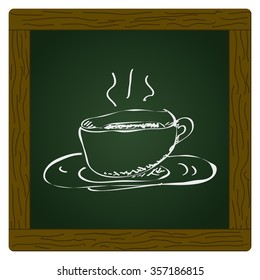 Simple hand drawn doodle of a coffee cup