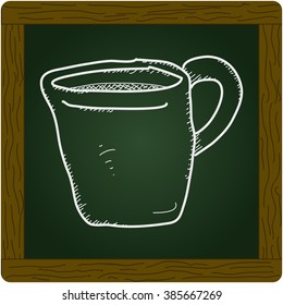Simple hand drawn doodle of a coffee cup