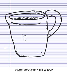 Simple hand drawn doodle of a coffee cup