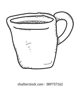 Simple hand drawn doodle of a coffee cup