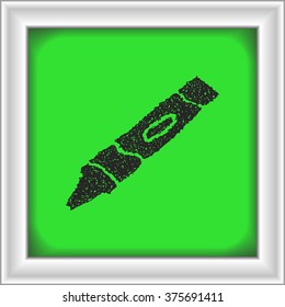 Simple hand drawn doodle of a crayon