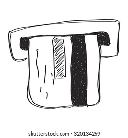 Simple hand drawn doodle of a credit card