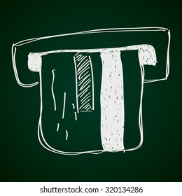 Simple hand drawn doodle of a credit card