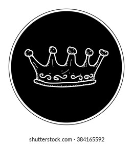Simple hand drawn doodle of a crown
