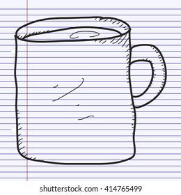 Simple hand drawn doodle of a cup