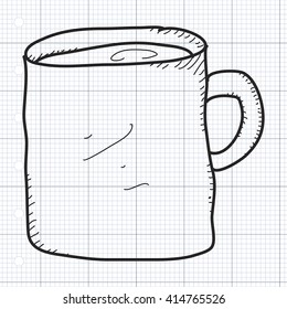 Simple hand drawn doodle of a cup