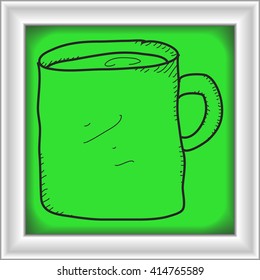 Simple hand drawn doodle of a cup
