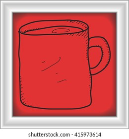 Simple hand drawn doodle of a cup