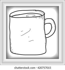 Simple hand drawn doodle of a cup