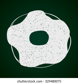 Simple hand drawn doodle of a doughnut