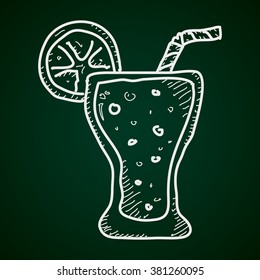 Simple hand drawn doodle of a drink