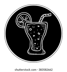 Simple hand drawn doodle of a drink