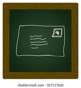 Simple hand drawn doodle of an envelope