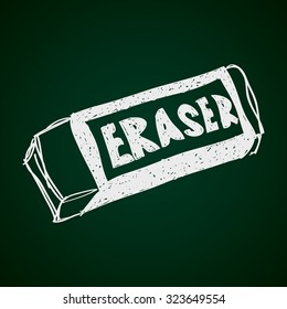 Simple hand drawn doodle of an eraser