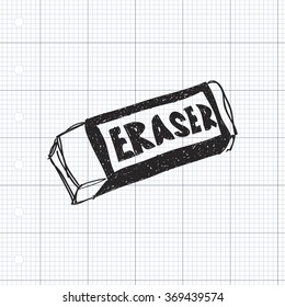 Simple hand drawn doodle of an eraser